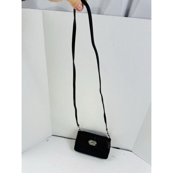Vtg Brighton Brown/Black Leather Crossbody Bag Purse Shoulder - EUC - Picture 11 of 12
